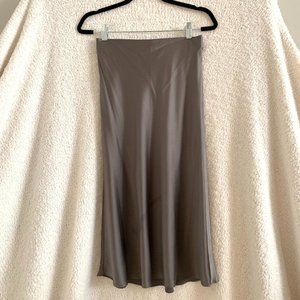 Quince Grey 100% Washable Silk Skirt
